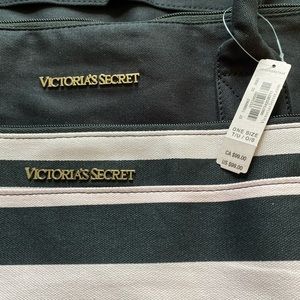 Victoria’s Secret Tote/weekender Bag, new with tags.  Pink and black striped.